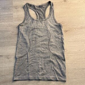 SPARKLY Lululemon Swiftly Tech Heather Grey Racerback Tank Top